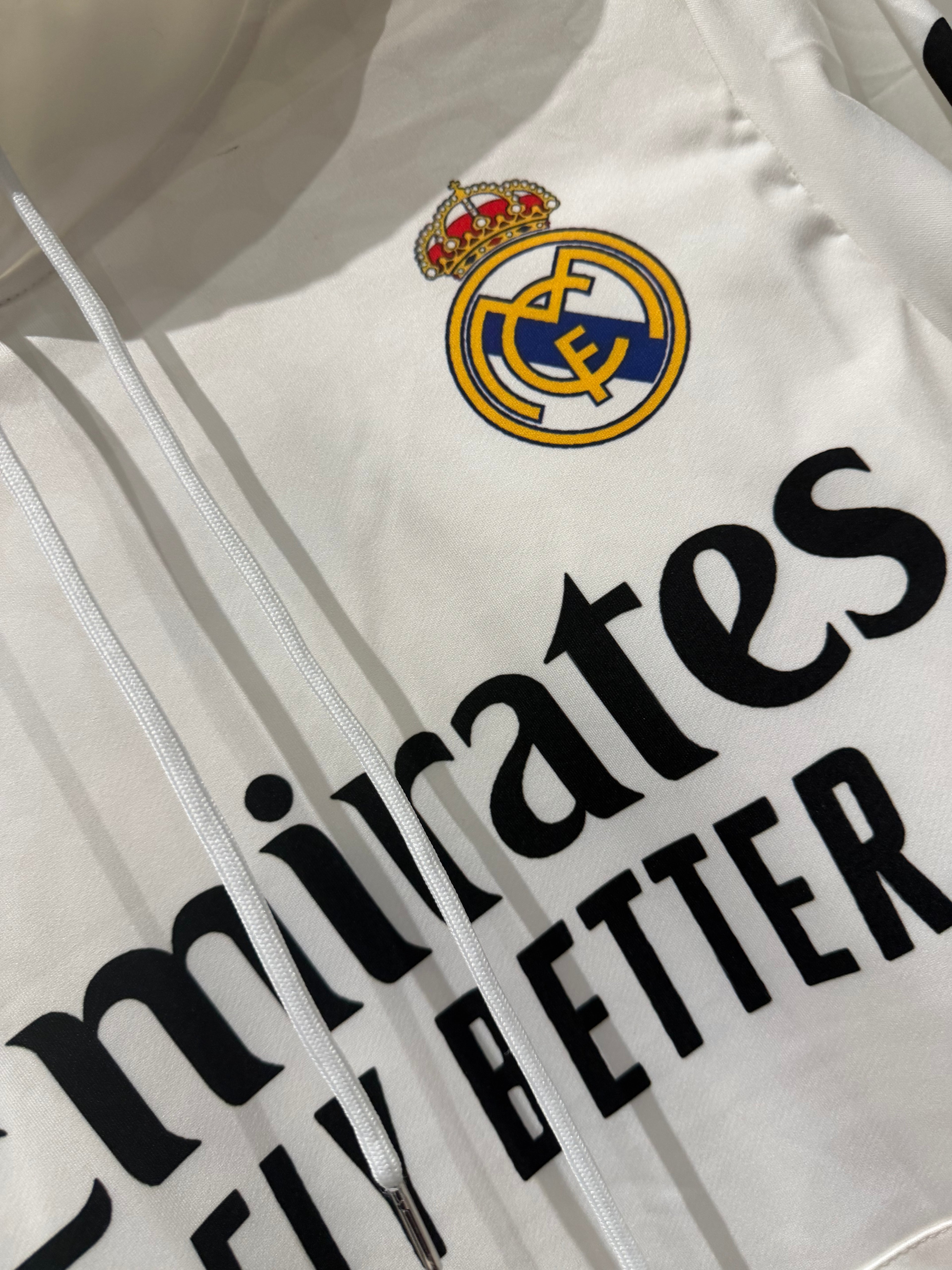 Real Madrid Pullover Hoodie - White