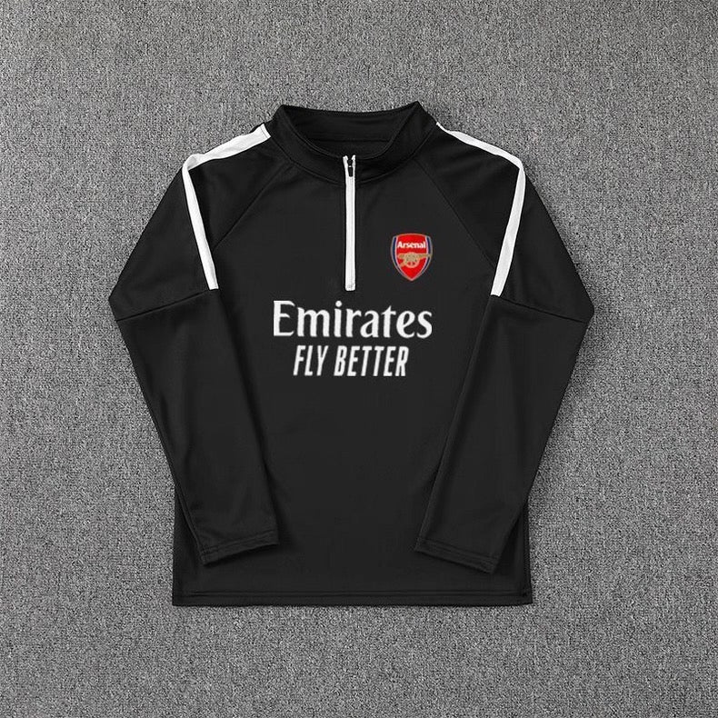 Arsenal F.C. Training Half-Zip Jersey - Long Sleeves - Black